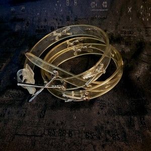 Premier Designs Women’s Clear Plastic Silver Tone Golf Club Size Large Belt